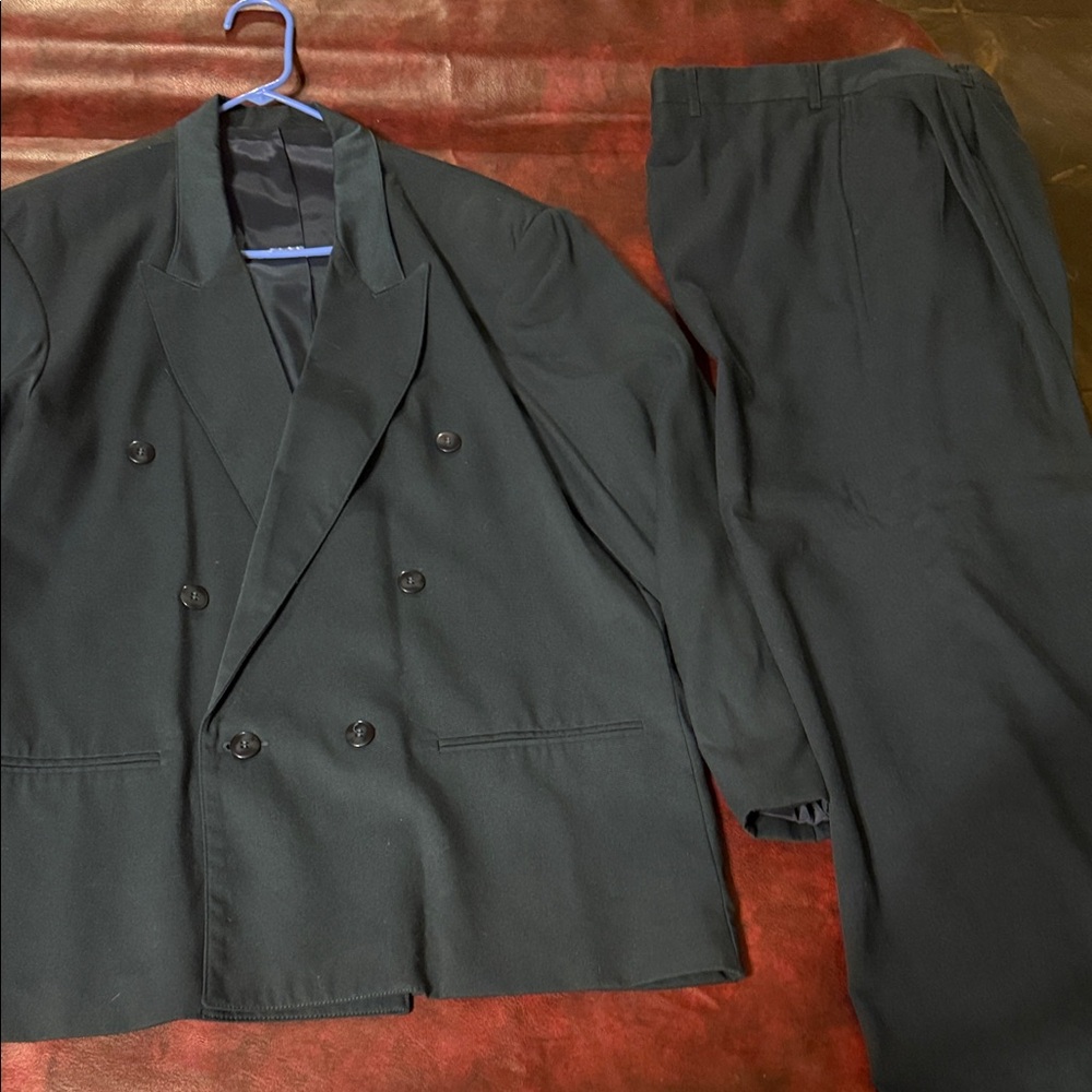 City Streets Classic Black Double-Breasted Suit